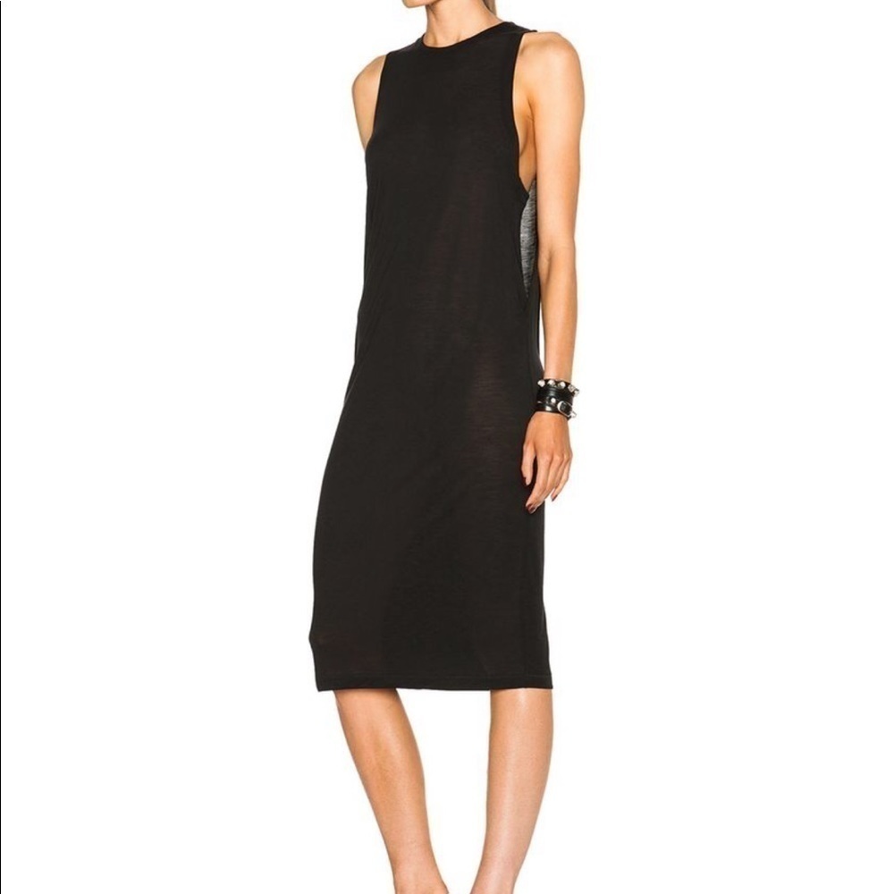 ACNE Studios Grey Corvina Midi Sleeveless Scoop Neck‎ Jersey Dress Large … - Picture 3 of 9